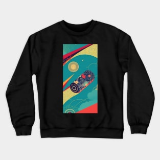 Surfboard on the Waves Crewneck Sweatshirt